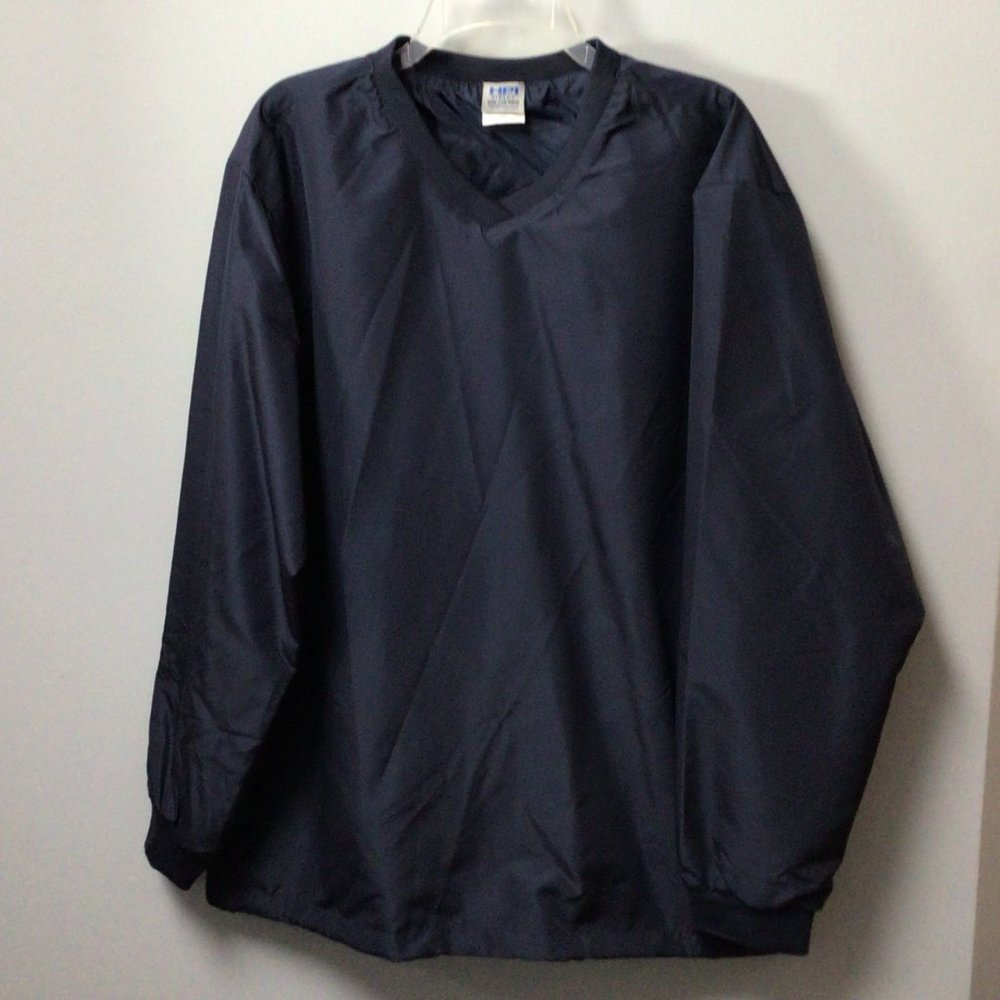 HPI Direct - Men's Navy blue pullover, lined windbreaker jacket NWOT